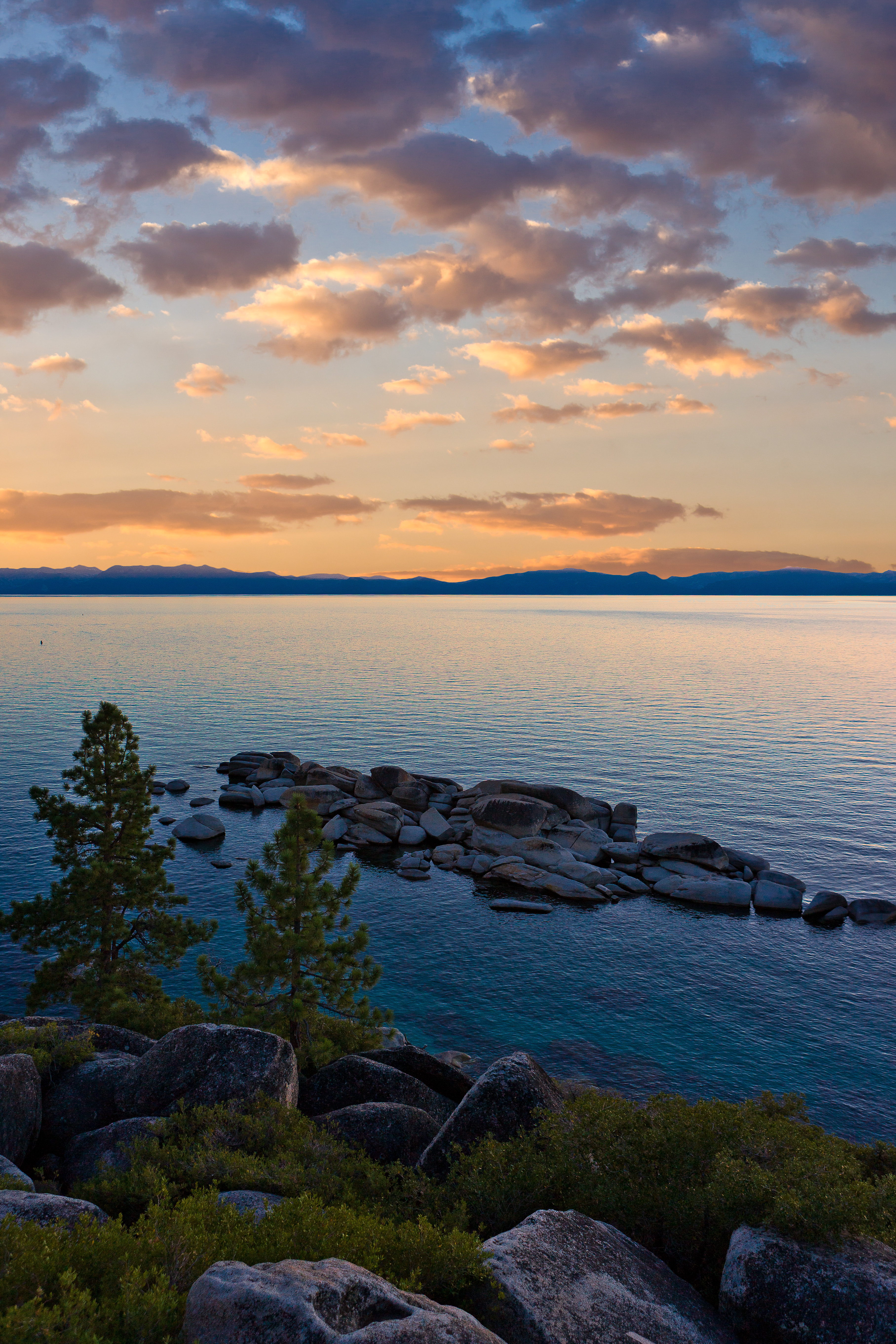Lake Tahoe at Sunset In Heavenly, CA.